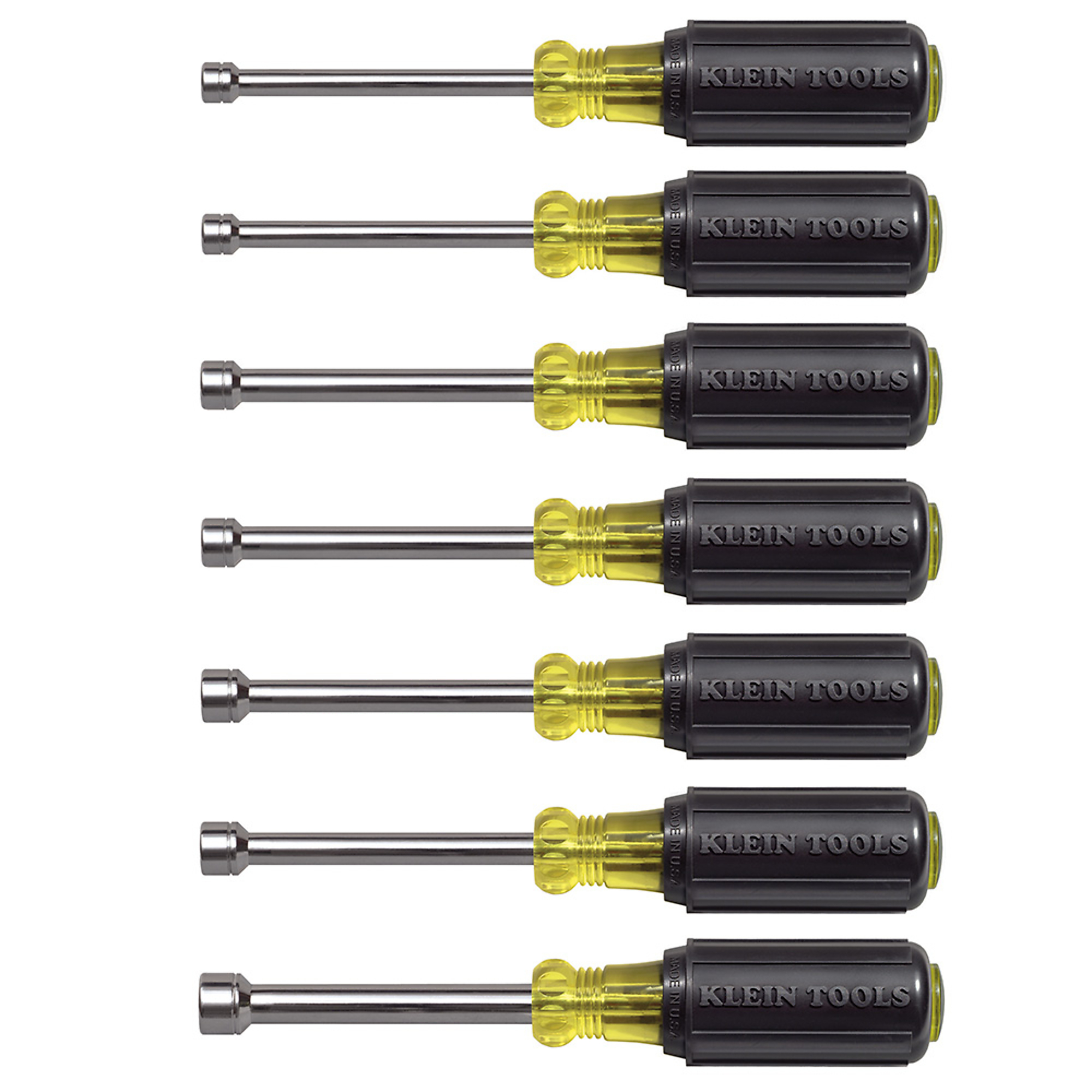 Klein Tools, Nut Driver Set, Metric Nut Drivers, 3in. Shafts,, Model# 65160